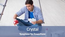  Presentation with budget - Slides enhanced with estimate cost - young man overspending his budget background and a  colored foreground