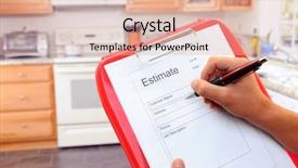  Presentation with kitchen remodeling - Slide deck featuring estimate for a kitchen remodel background and a lemonade colored foreground