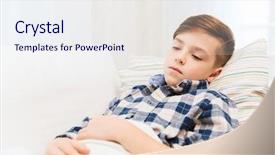  Presentation with childhood - PPT theme with estomago - childhood healthcare people and medicine background and a sky blue colored foreground