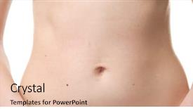  Presentation with being a single woman - Amazing presentation theme having cancer estomago - young woman's belly closeup backdrop and a  colored foreground