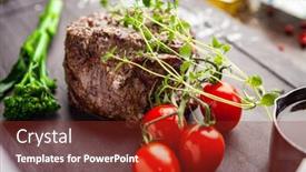  Presentation with tenderloin - PPT theme enhanced with estonian-beef-tenderloin-steak-delicious background and a tawny brown colored foreground