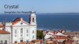  Presentation with church renovation - Cool new theme with estuaries - alfama district with santo estevao backdrop and a light blue colored foreground