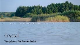  Presentation with summer basketball camp - Presentation theme with estuaries - summer landscape a flock background and a  colored foreground