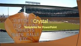  Presentation with bald eagle flying - Slides with etc sign at a baseball background and a red colored foreground