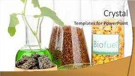  Presentation with bio ethanol - Audience pleasing PPT theme consisting of ethanol - conceptual photo of bio fuel backdrop and a white colored foreground