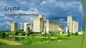  Presentation with ethanol - PPT theme having ethanol - factory background and a light blue colored foreground