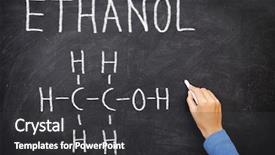  Presentation with alcohol chemistry - Beautiful slide set featuring collage of old clock face taken closeup as abstract background backdrop and a light gray colored foreground