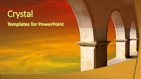  Presentation with arches - PPT theme featuring ethereal image with marble arches background and a  colored foreground