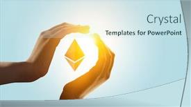  Presentation with crypto money - Slide deck consisting of ethereum-crypto-currency-as-making background and a sky blue colored foreground