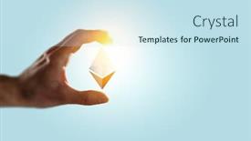  Presentation with crypto money - Theme with ethereum-crypto-currency-as-making background and a sky blue colored foreground