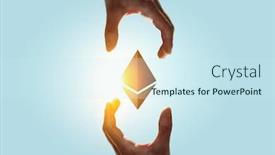  Presentation with crypto money - Theme enhanced with ethereum-crypto-currency-as-making background and a sky blue colored foreground