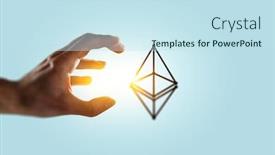  Presentation with crypto - PPT layouts featuring ethereum-crypto-currency-mixed-media background and a sky blue colored foreground