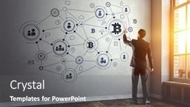  Presentation with crypto - Amazing PPT layouts having ethereum-crypto-currency-sign-mixed backdrop and a gray colored foreground