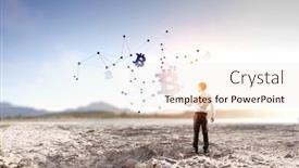  Presentation with crypto - PPT theme featuring ethereum-crypto-currency-sign-mixed background and a sky blue colored foreground