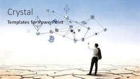  Presentation with crypto - Theme enhanced with ethereum-crypto-currency-sign-mixed background and a light blue colored foreground