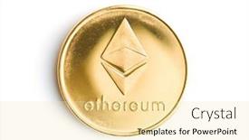  Presentation with cryptocurrency - Colorful slide deck enhanced with ethereum-digital-cryptocurrency-altcoins-money backdrop and a blonde colored foreground