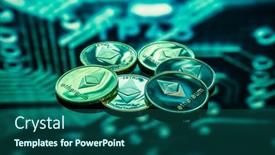  Presentation with gold silver - Presentation theme featuring ethereum-gold-silver-and-copper background and a ocean colored foreground