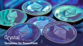  Presentation with gold silver - Presentation design enhanced with ethereum-gold-silver-and-copper background and a ocean colored foreground