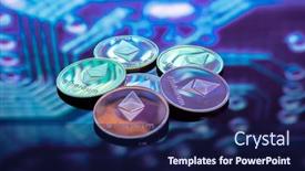 Presentation with printed circuit - Amazing presentation theme having ethereum-gold-silver-and-copper backdrop and a navy blue colored foreground
