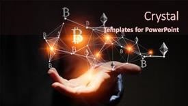  Presentation with connection - Cool new theme with ethereum-symbol-and-connection-lines backdrop and a wine colored foreground