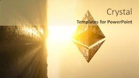  Presentation with empty - Theme consisting of ethereum-symbol-on-empty-road background and a blonde colored foreground