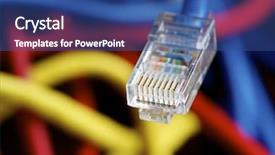  Presentation with ethernet - Amazing PPT layouts having ethernet cable computer and colorful backdrop and a ocean colored foreground