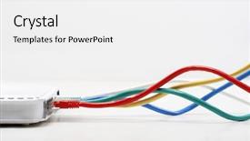  Presentation with ethernet - Slide deck having parasite - picture of a yellow green background and a light gray colored foreground