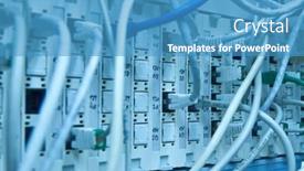  Presentation with ethernet - Presentation theme with ethernet-cables-maze-connected background and a teal colored foreground