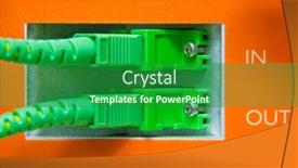  Presentation with ethernet - Beautiful theme featuring ethernet-cables-maze-connected backdrop and a forest green colored foreground