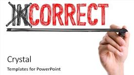  Presentation with marker - Presentation design with ethical decisions - hand with marker writing background and a white colored foreground