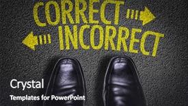  Presentation with shoes - Presentation design enhanced with ethical decisions - top view of business shoes background and a dark gray colored foreground