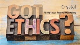  Presentation with ethics - Colorful theme enhanced with ethical issues - got ethics question - text backdrop and a lemonade colored foreground