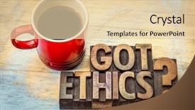  Presentation with question word - Presentation theme consisting of ethical issues - got ethics question - word background and a lemonade colored foreground