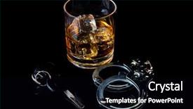  Presentation with car key - Theme enhanced with ethical issues - whiskey on the rocks background and a black colored foreground