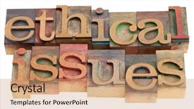  Presentation with wood - Cool new PPT theme with ethical issues words in vintage backdrop and a coral colored foreground