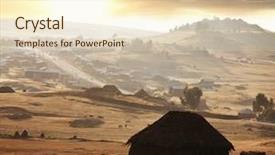  Presentation with african landscape ethiopia - Slides having ethiopia - african landscapes background and a lemonade colored foreground