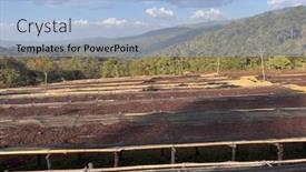 Presentation with beds - Presentation theme having ethiopian-coffee-cherries-lying background and a light blue colored foreground