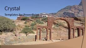  Presentation with ethiopia - Presentation theme enhanced with ethiopian culture - abreha atsbeha christian church background and a light blue colored foreground