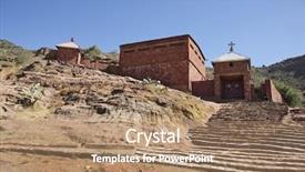 Presentation with ethiopia - Theme with ethiopian culture - abreha atsbeha christian church background and a coral colored foreground