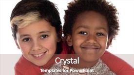  Presentation with ethiopian culture - Presentation theme having ethiopian culture - two happy brothers isolated background and a red colored foreground