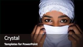  Presentation with ethiopian culture - Beautiful presentation featuring ethiopian muslim woman wearing backdrop and a wine colored foreground