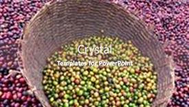  Presentation with green coffee - Theme featuring ethiopian-red-and-green-coffee background and a violet colored foreground