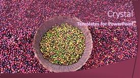  Presentation with green coffee - Presentation theme consisting of ethiopian-red-and-green-coffee background and a violet colored foreground