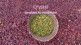  Presentation with green coffee - Slide set enhanced with ethiopian-red-and-green-coffee background and a violet colored foreground