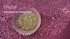  Presentation with green coffee - Slide set with ethiopian-red-and-green-coffee background and a violet colored foreground