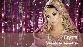  Presentation with fashion - Cool new slides with ethnic asian indian bridal backdrop and a coral colored foreground