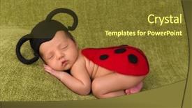  Presentation with newborn baby - Colorful slide deck enhanced with ethnic babies - adorable african newborn baby backdrop and a tawny brown colored foreground
