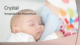  Presentation with baby - PPT layouts consisting of ethnic babies - beautiful baby of two months background and a light gray colored foreground