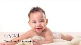  Presentation with ethnic - Cool new presentation with ethnic babies - crawling baby boy on stomach backdrop and a coral colored foreground