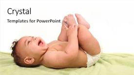  Presentation with infant - Amazing presentation theme having ethnic babies - sweet infant happily shrieking backdrop and a white colored foreground